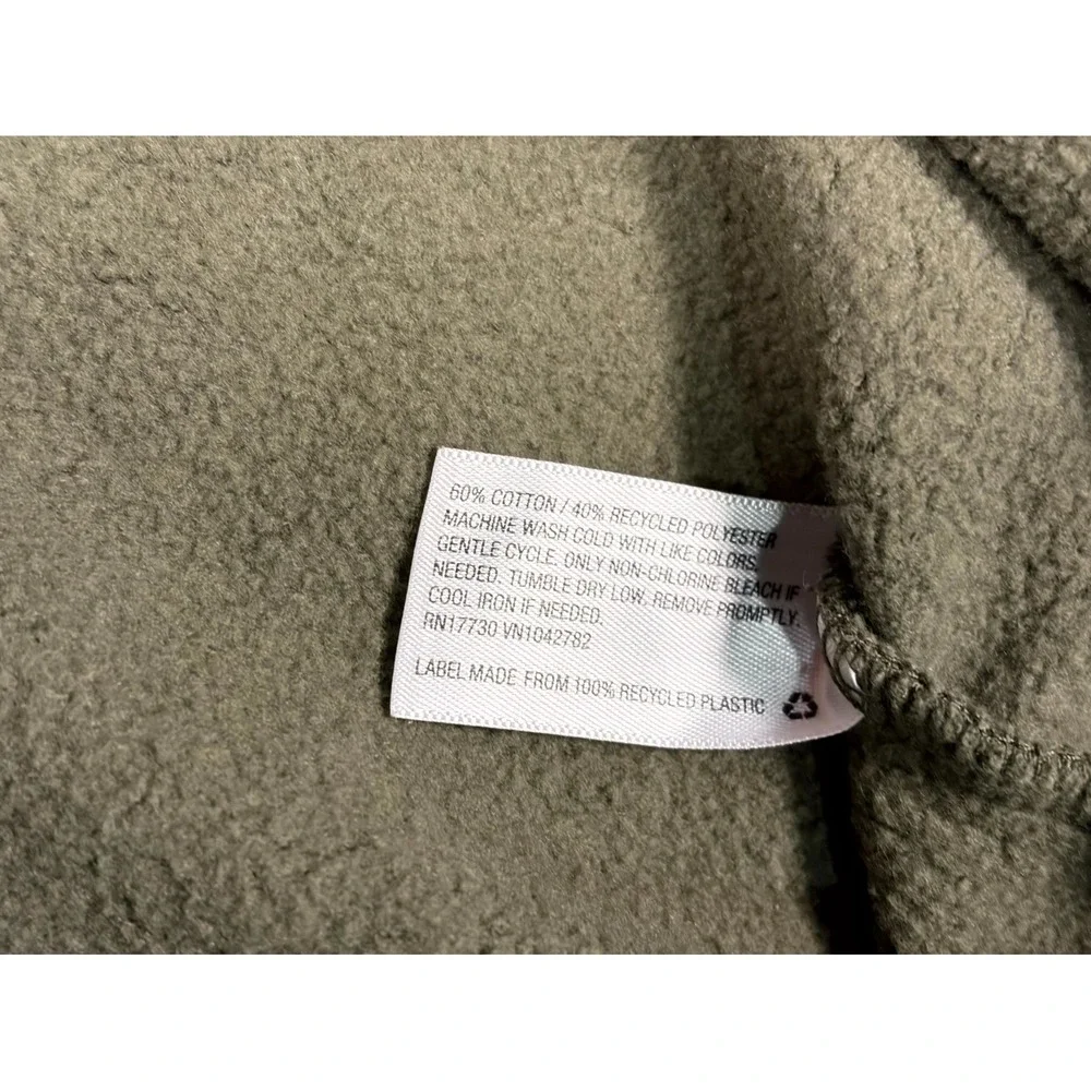 Wild Fable Cropped Sweatshirt Womens 2XL Olive Green Fleece Lined Cotton Hooded - Picture 4 of 6